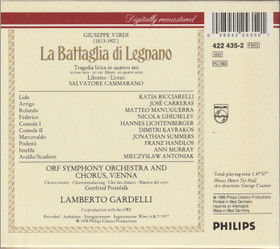 Verdi / Ricciarelli / Carreras / Gardelli: La Battaglia Di Legnano 2CD