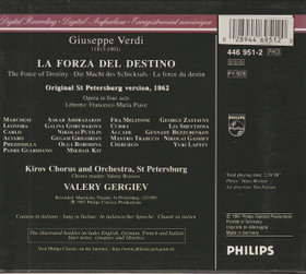 Verdi: La Forza del Destino - Original St Petersburg Version 1862. 3CD