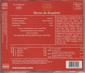 Verdi / Schwarzkopf /di Stefano / De Sabata: Messa Da Requiem 2CD Käyt