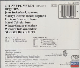 Verdi / Sutherland / Pavarotti / Talvela / Solti: Requiem 2CD (Käyt)