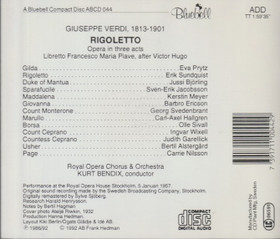 Verdi / Björling / Sundqvist / Prytz / Bendix: Rigoletto 2CD (Käyt)