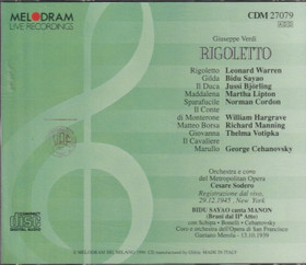 Verdi / Warren / Sayao / Björling / Sodero: Rigoletto 2CD (Käyt)