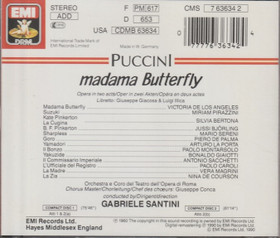Puccini /De Los Angeles / Björling /Santini: Madama Butterfly 2CD Käyt
