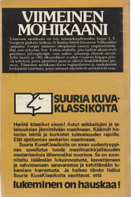 Suuria kuvaklassikoita 4/1979: Viimeinen mohikaani K3+ (Käyt)