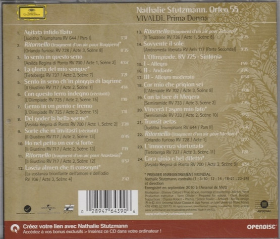 Nathalie Stutzmann / Vivaldi: Prima Donna CD (Käyt)