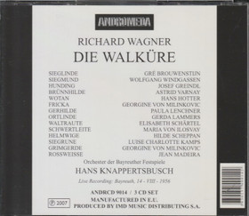 Richard Wagner / Hans Knappertsbuch: Die Walküre 3CD (Käyt)