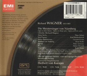Richard Wagner / Karajan: Die Meistersinger Von Nürnberg 4CD Box Käyt