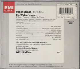 Oscar Straus / Rothenberger / Gedda /Mattes: Ein Walzertraum CD (Käyt)