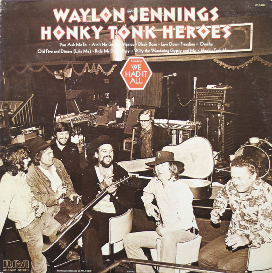 Waylon Jennings: Honky Tonk Heroes LP (Käyt)