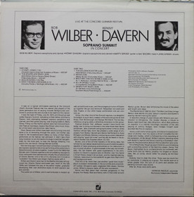 Bob Wilber / Ken Davern: Soprano Summit In Concert LP (Käyt)