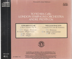 Yo-Yo Ma / Elgar / Walton / André Previn: Cello Concert CD (Käyt)