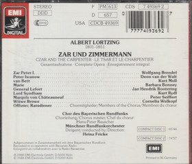 Lortzing / Bonney / Wulkopf / Fricke: Zar Und Zimmermann 2CD (Käyt)