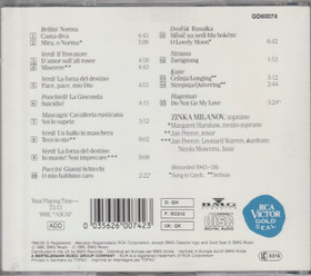 Zinka Milanov: Bellini / Verdi / Mascagni / Puccini CD (Käyt)