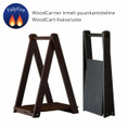 Kokoontaittuva puunkantoteline Woodcart polttopuukärryyn, musta