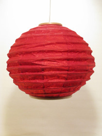 Lokta-pallo 30cm, punainen, 'tiibettiläinen pilvi' -painatus