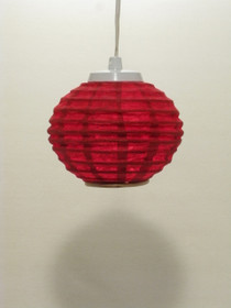 Lokta-minipallo 15 cm, punainen, 'tiibettiläinen pilvi' -painatus, bamburenkaat