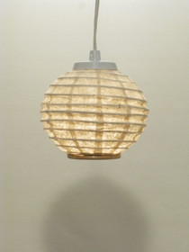 Lokta-minipallo 15 cm, luonnonvalkoinen, 'tiibettiläinen pilvi' -painatus, bamburenkaat