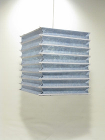 Lokta-kuutio 30x30x40cm, vaaleansininen RRS-kukka