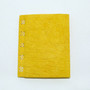Vieraskirja A5, ryppykansi ja punos, keltainen
