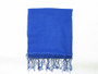 Pashmina stole, luxury, bright blue 'royal'