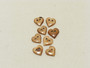 Puhvelinluunappi, sydän, hennavärjätty