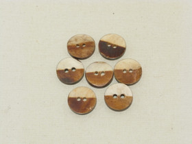 Puhvelinluunappi, pyöreä 20mm, 2-värinen, hennavärjätty