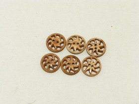 Puhvelinluunappi, kipinä, hennavärjätty