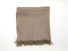 Mongolian Cashmere scarf, thick, natural brown