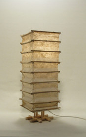 Pöytävalaisin, luonnonvalkoinen kapea 45cm