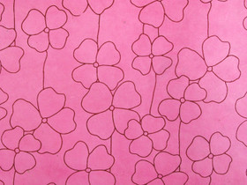 50x75cm RRS isokukka, pinkki viininpunaisella painatuksella