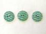 Puhvelinluunappi, pyöreä, ruutukuvio, 25mm, vihreä