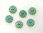 Puhvelinluunappi, pyöreä, ruutukuvio, 20 mm, vihreä