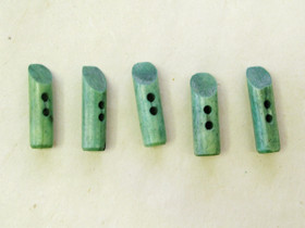 Puhvelinluunappi, pitkula, 32mm, vihreä