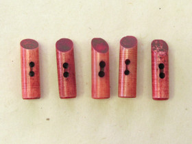 Puhvelinluunappi, pitkula, 32mm, vadelma