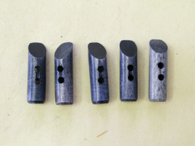 Puhvelinluunappi, pitkula, 32mm, sininen