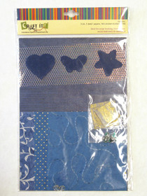 Craft It -paperisetti ja koristeita, A4 sininen