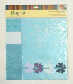 Craft It -paperisetti ja paperikukkia, 30x30cm turkoosi