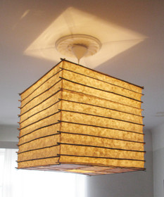 Lokta-kuutio 60x60x60cm, luonnonvalkoinen