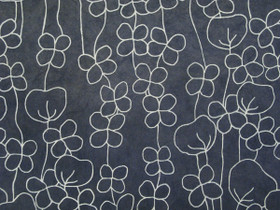 50x75 RRS Small flowers, midnight blue with white print D/40