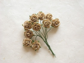 Paperiruusu, beige 10 kpl/paketti