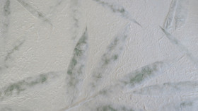 50 x 75 cm, natural white lokta with bamboo leaf B/60