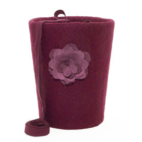 C12 rose, wine red, felt cone