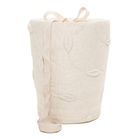 C01 garland, natural white, felt cone