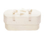 C01 butterfly, natural white, felt oval babycasket L, RRS Design