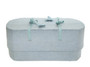 C23A butterfly, light blue, felt oval babycasket M