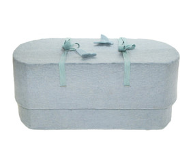 C23A perhonen, vaaleansininen, huopa ovaali vauva-arkku S