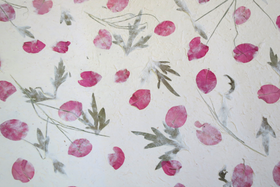 50 x 75 cm Bougainvillea ja vihreä lehti paperi