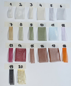 Kultainen organzanauha nro 7, lev. 9 mm