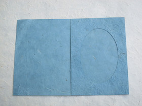 Kiitoskortti ovaalilla aukolla, vaaleansininen