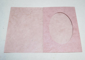 Kiitoskortti ovaalilla aukolla, vaaleanpunainen